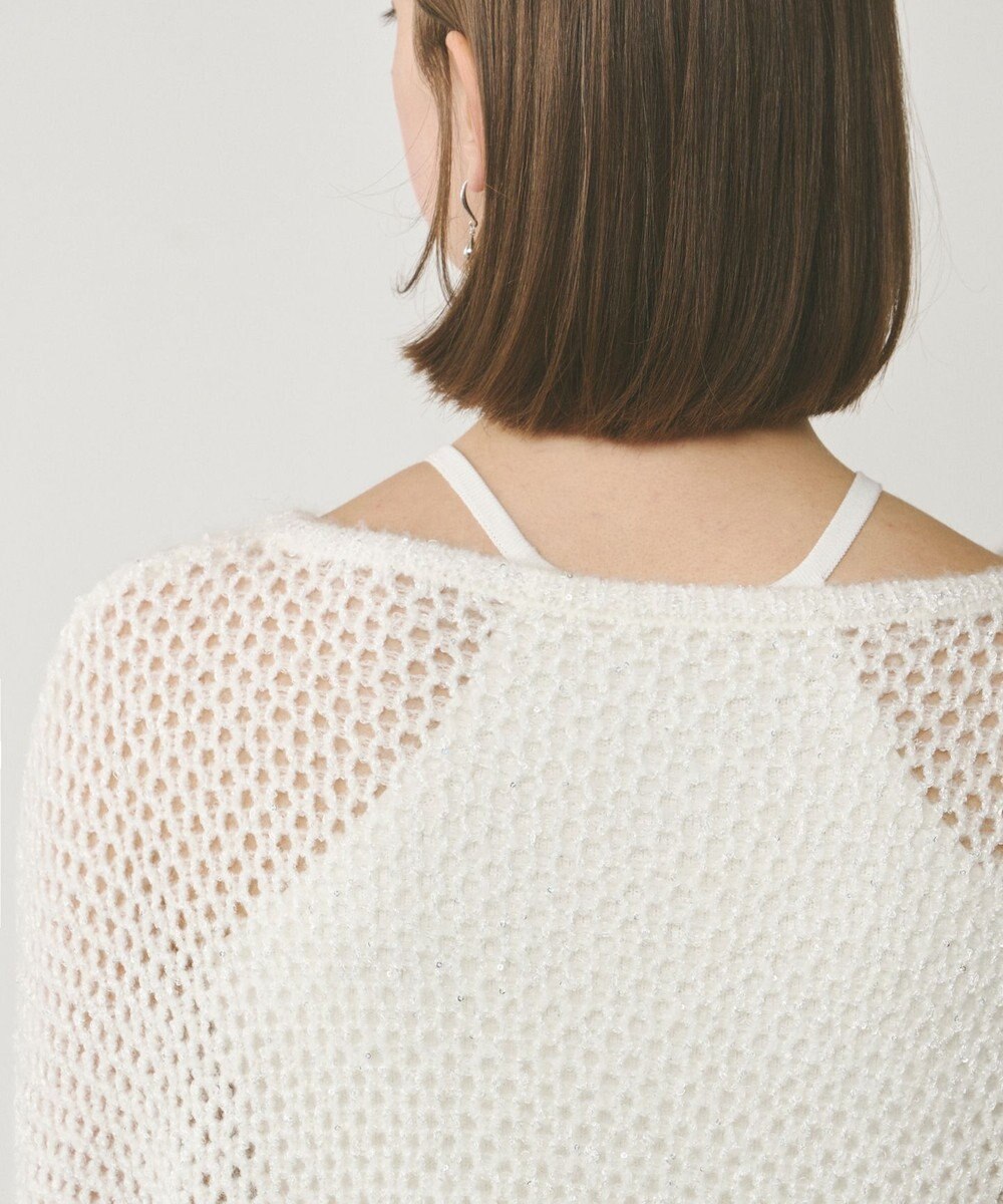 GRACE CONTINENTAL スパンメッシュニットトップ 