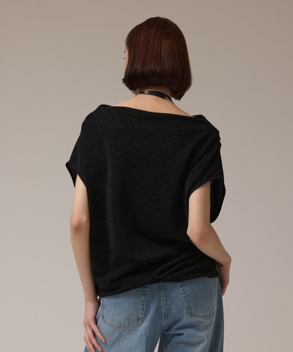 GRACE CONTINENTAL ラメドレープカットトップ 