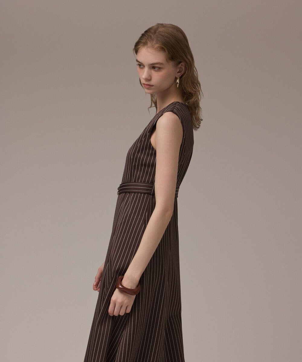 GRACE CONTINENTAL ストライプジャージワンピース 