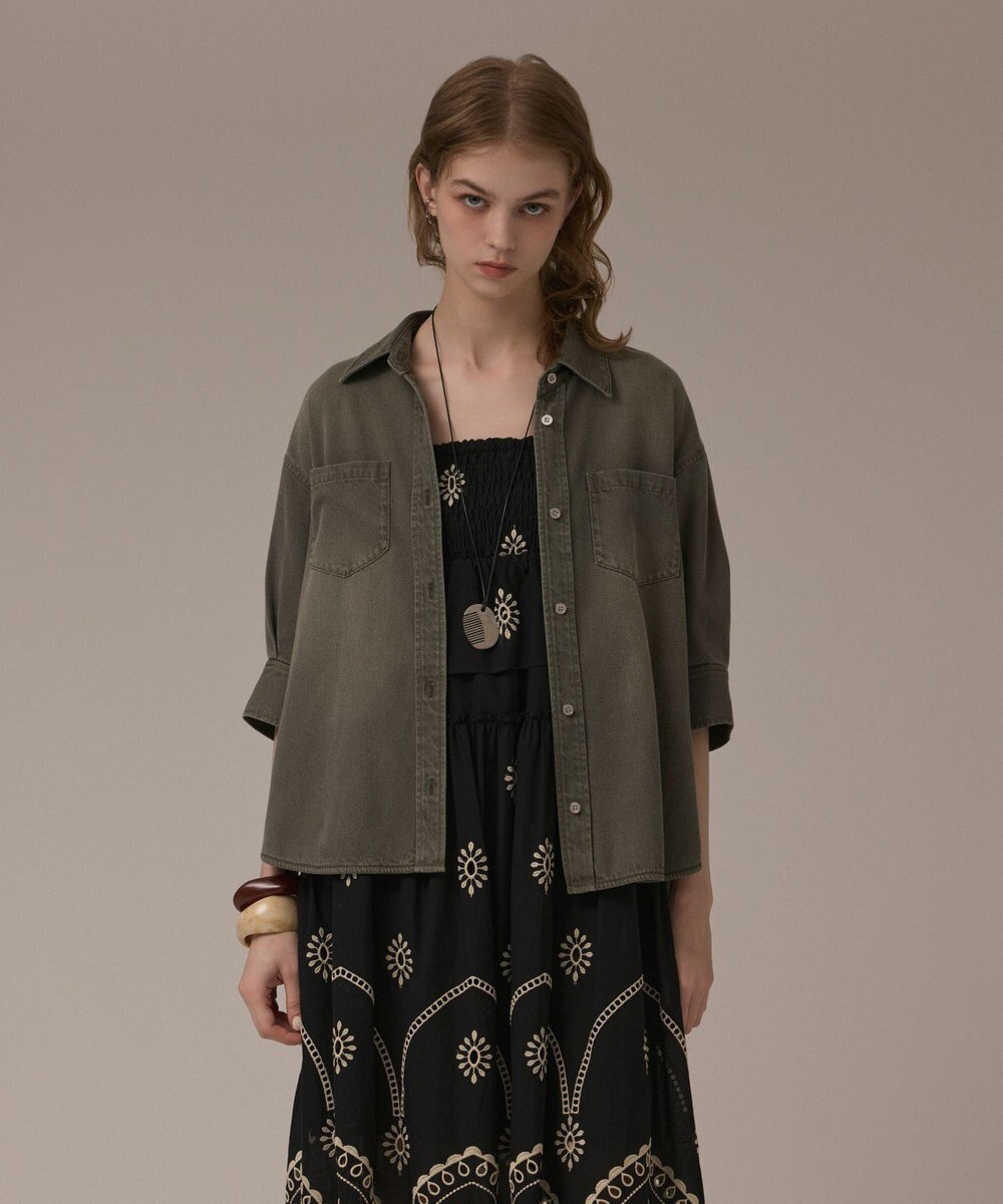 GRACE CONTINENTAL ツイルハーフスリーブシャツ 