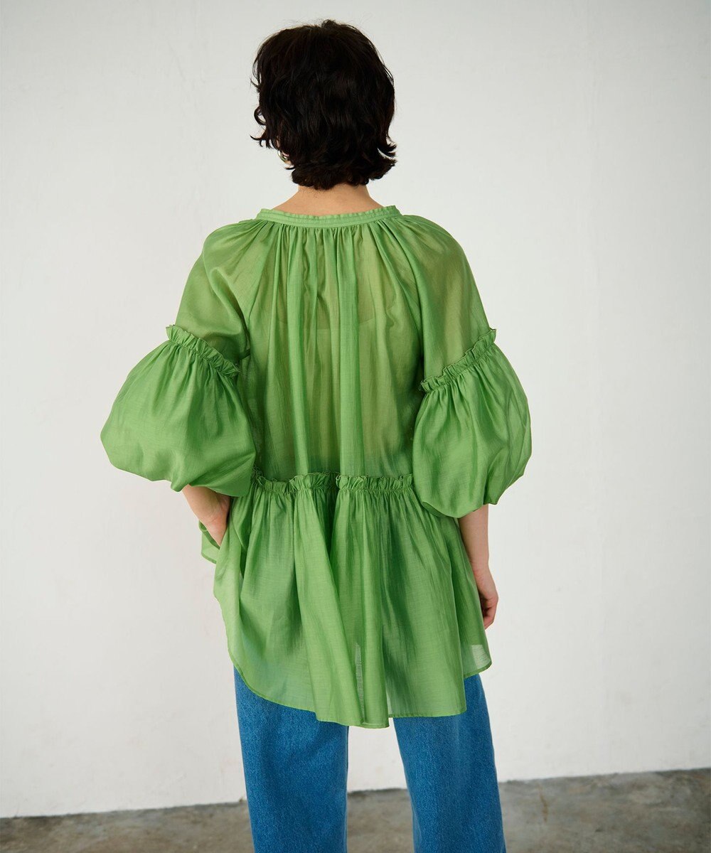 GRACE CONTINENTAL ギャザーカフタントップ 