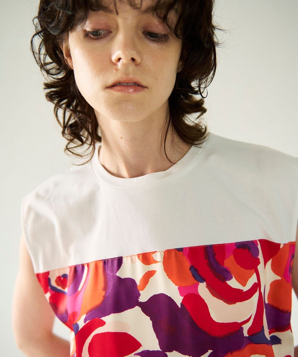 GRACE CONTINENTAL ペイントカラープリントトップ