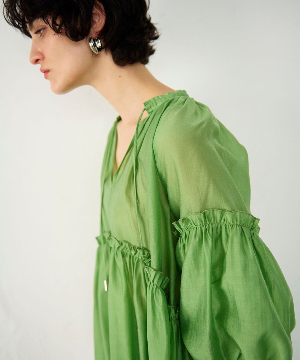 GRACE CONTINENTAL ギャザーカフタントップ 