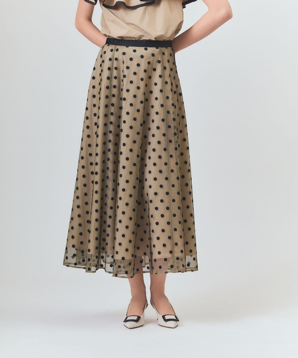 GRACE CONTINENTAL ドットembチュールスカート 