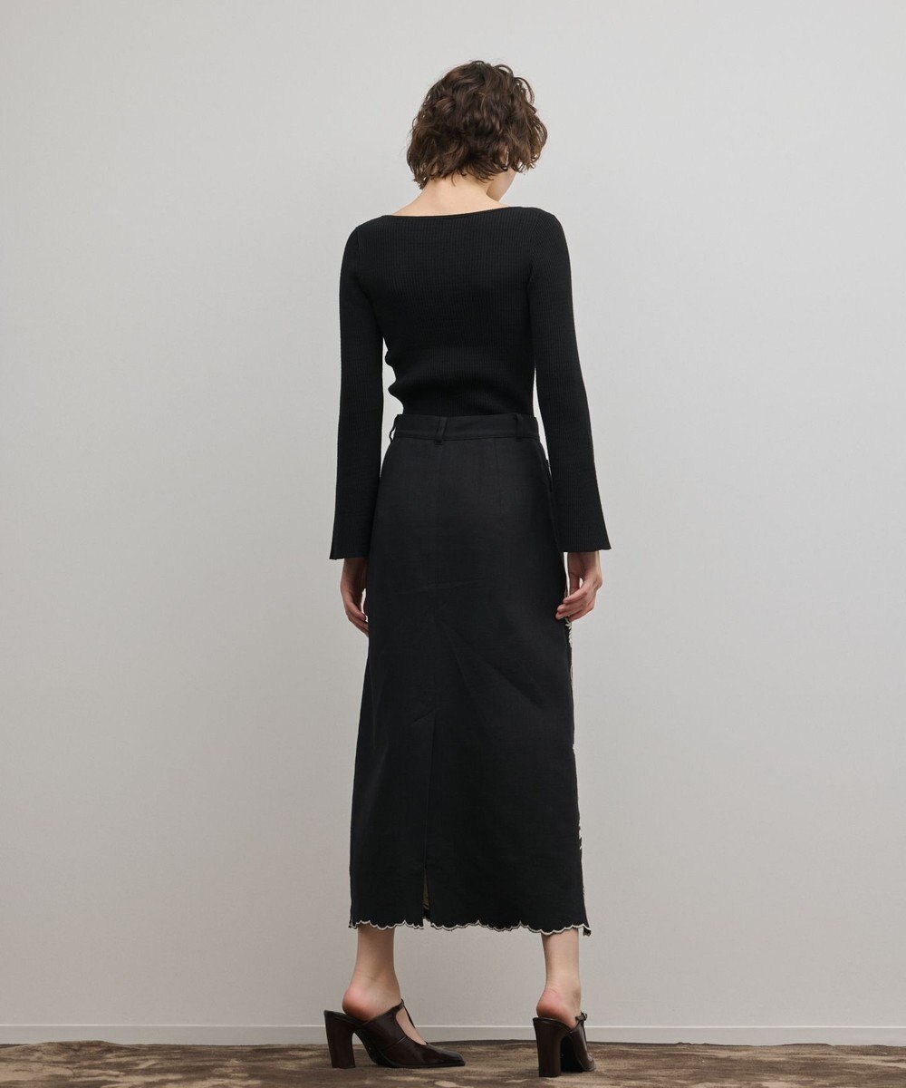 GRACE CONTINENTAL エンブロイダリータイトスカート 