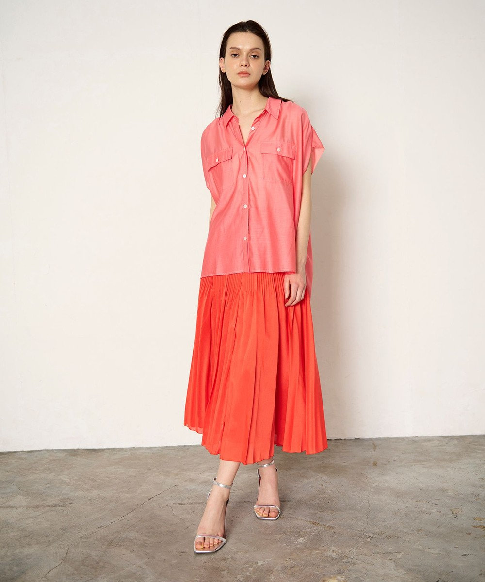 GRACE CONTINENTAL ギャザーシャツ