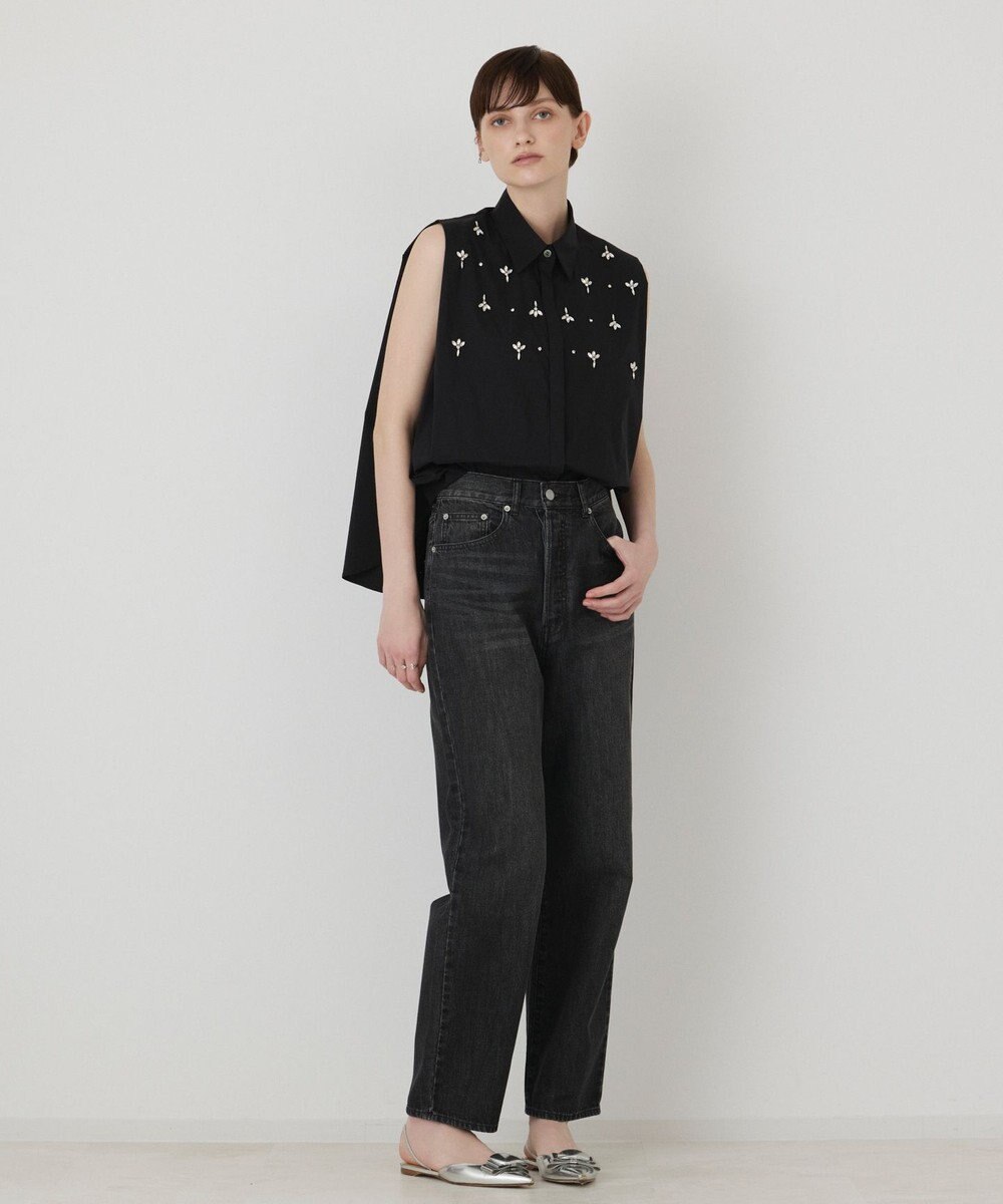 GRACE CONTINENTAL ビジューノースリーブシャツ 