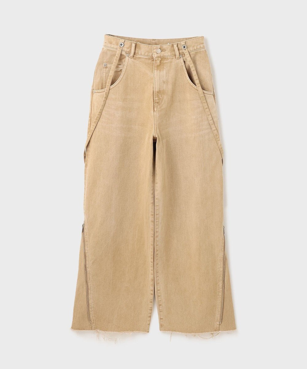 GRACE CONTINENTAL サス付zipデニムパンツ 