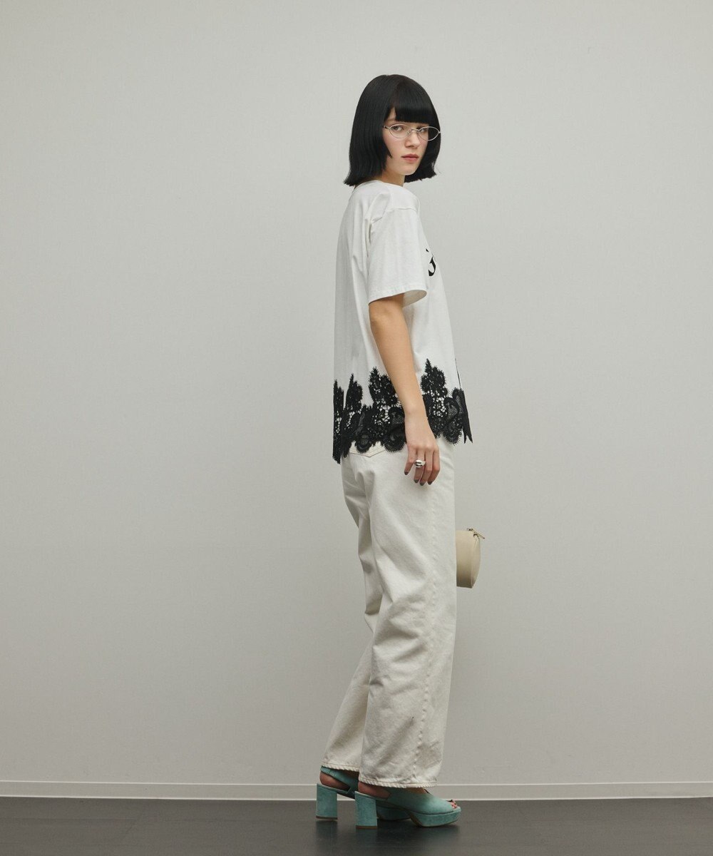GRACE CONTINENTAL レースヘムロゴTシャツ 