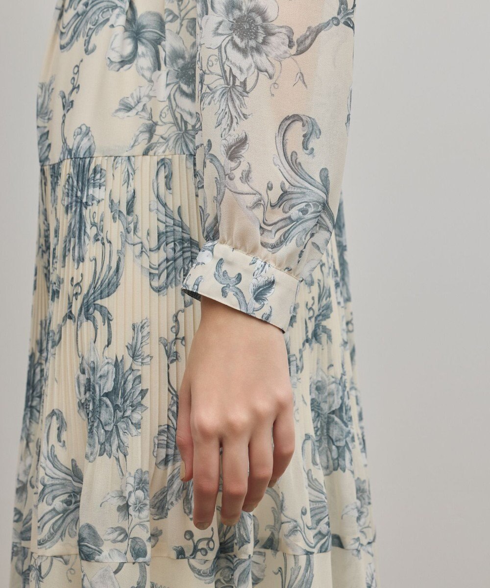 GRACE CONTINENTAL フラワープリントプリーツワンピース 