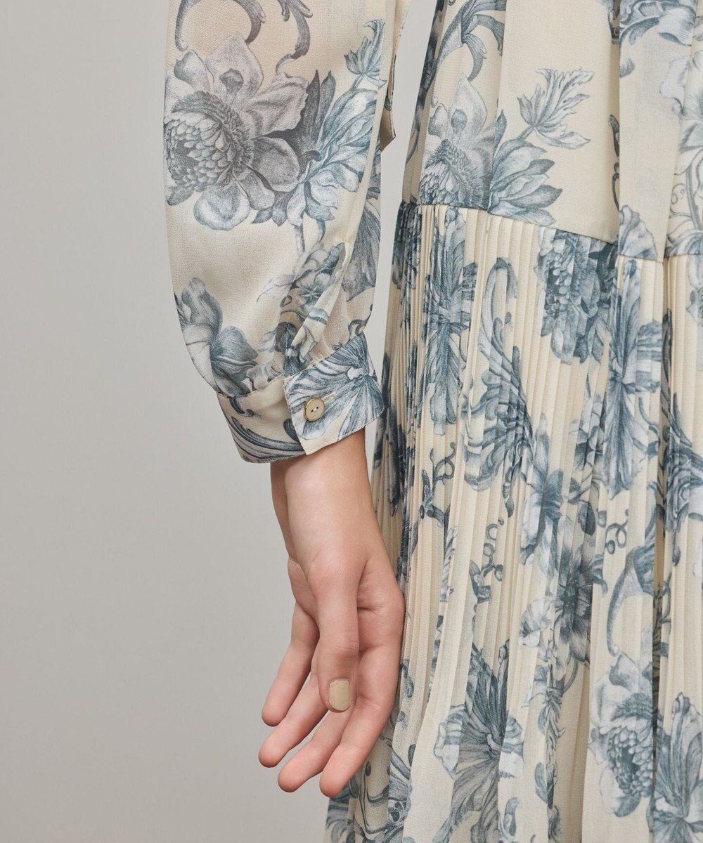 GRACE CONTINENTAL フラワープリントプリーツワンピース 