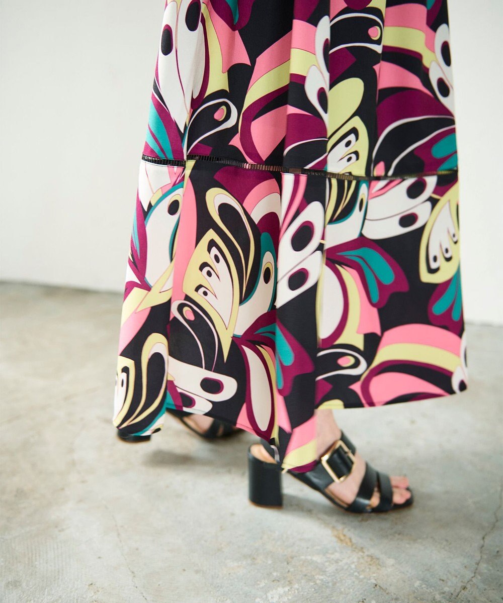 GRACE CONTINENTAL キカバードプリントワンピース