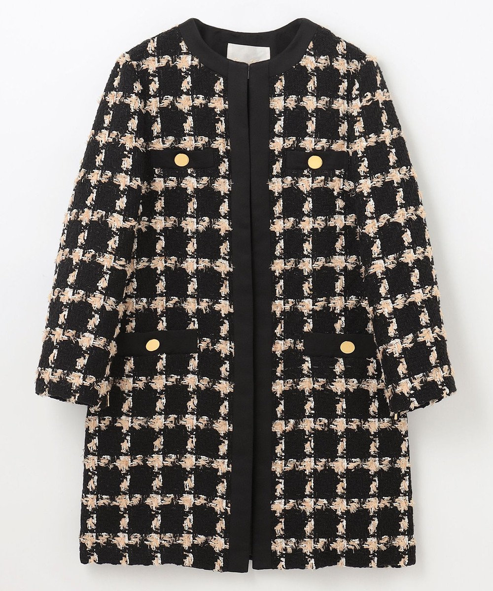 GRACE CONTINENTAL フェザーチェックツイードコート