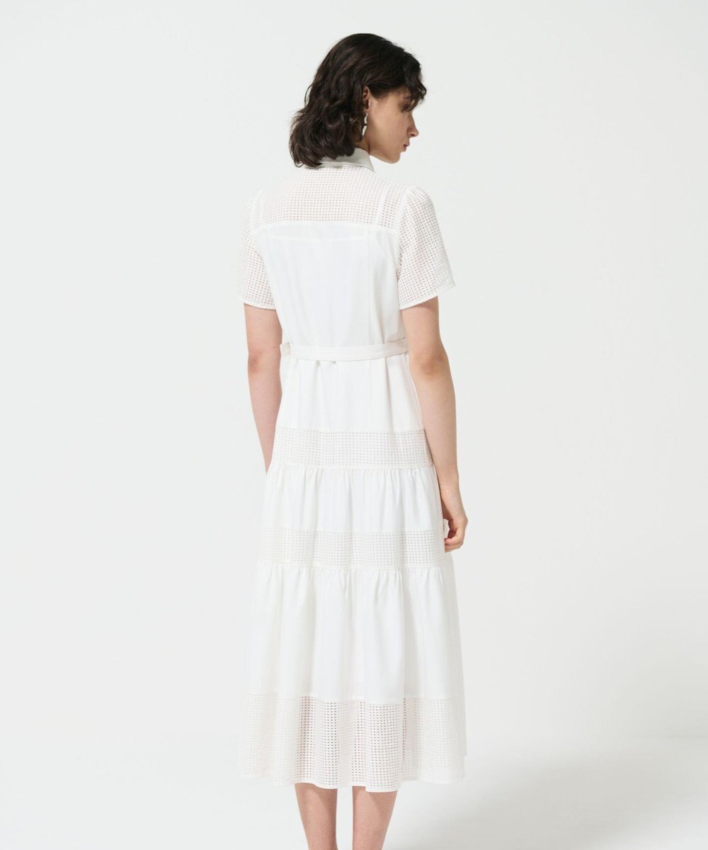 GRACE CONTINENTAL メッシュコンビシャツワンピース