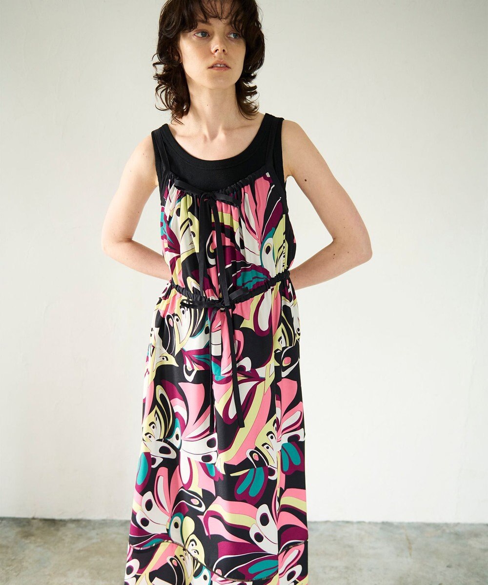 GRACE CONTINENTAL キカバードプリントワンピース