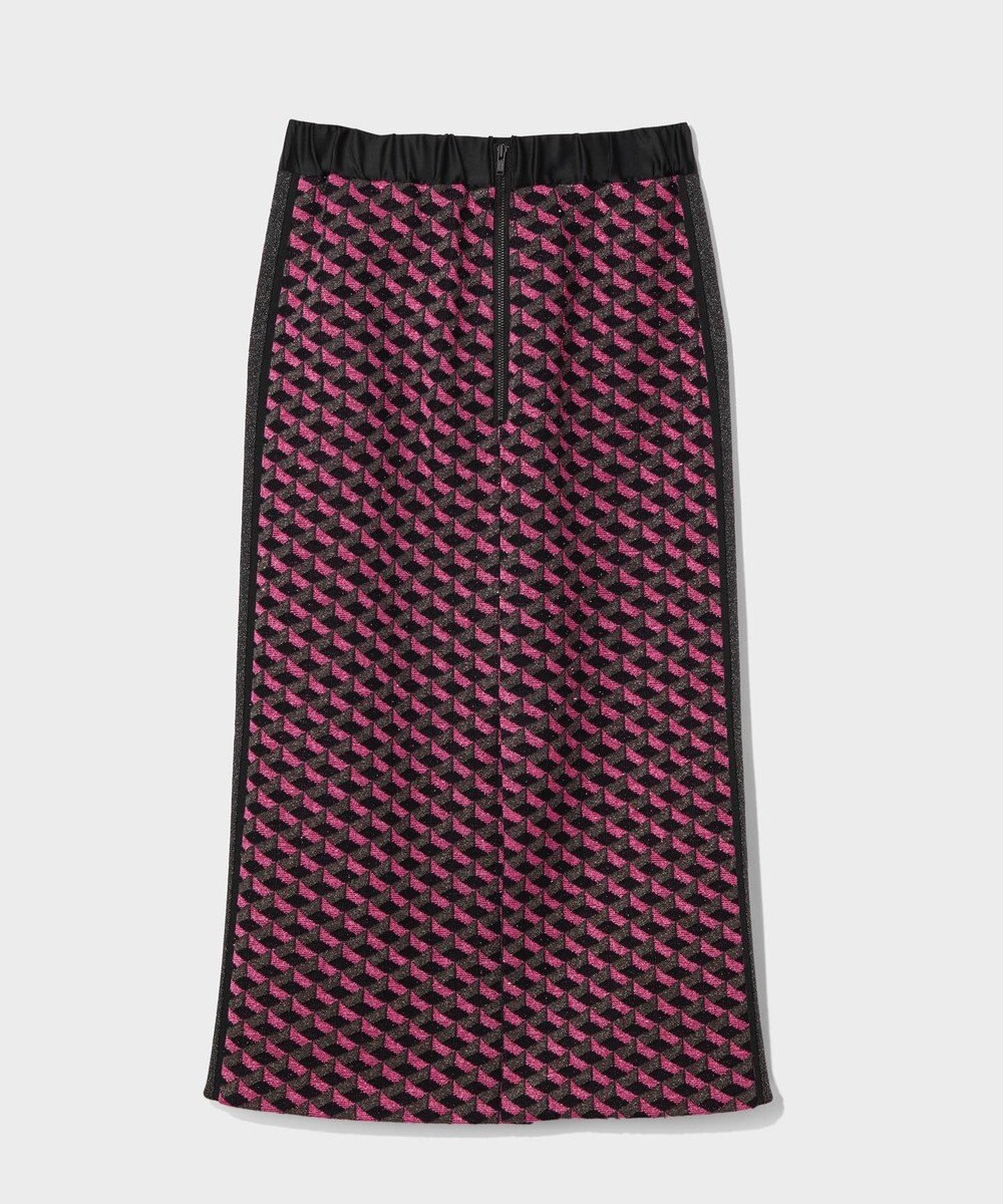 GRACE CONTINENTAL ラメジャガードラインスカート 