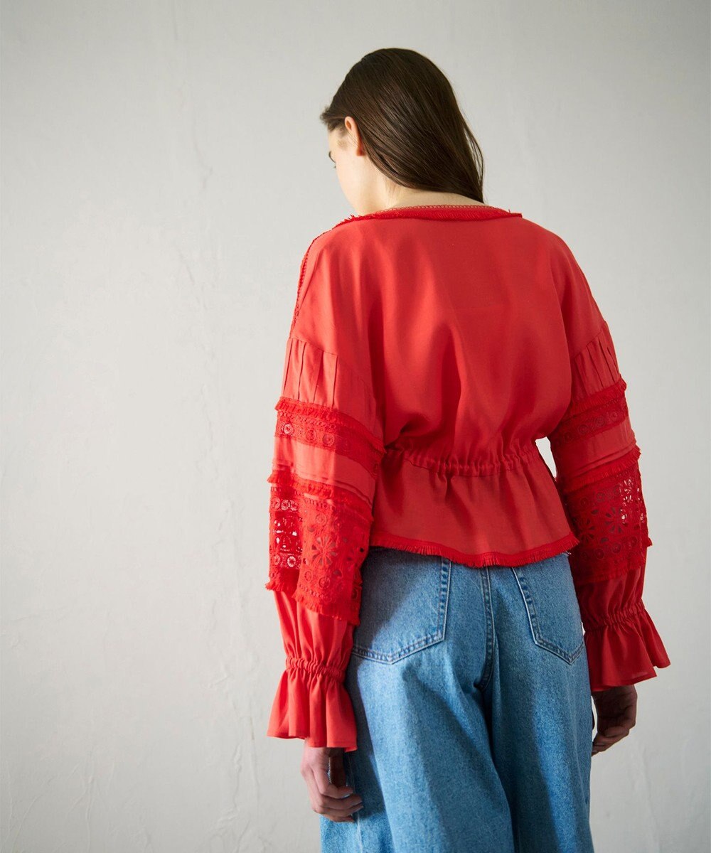 GRACE CONTINENTAL レースパッチブラウス