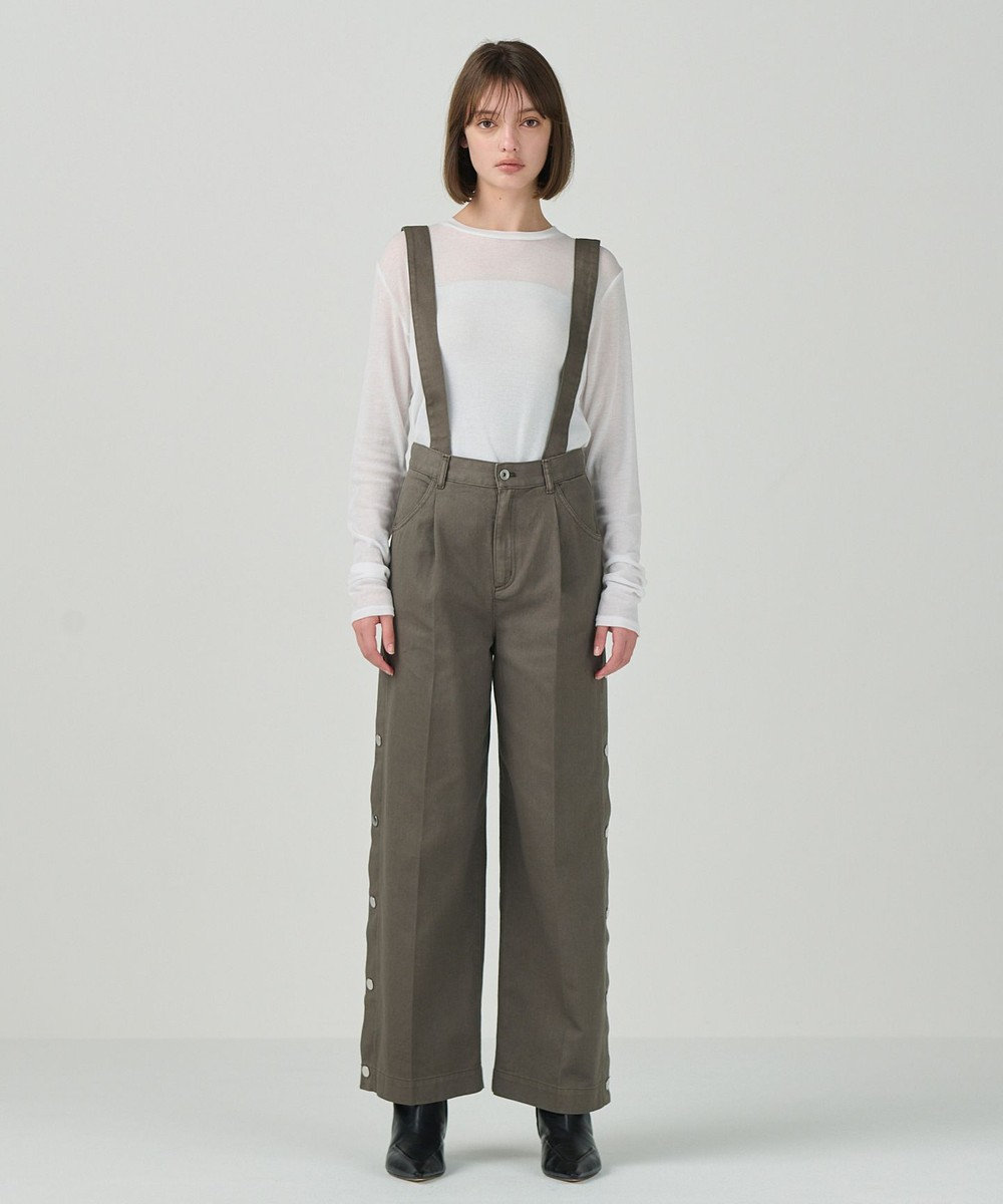 GRACE CONTINENTAL サスペンダーデニムパンツ