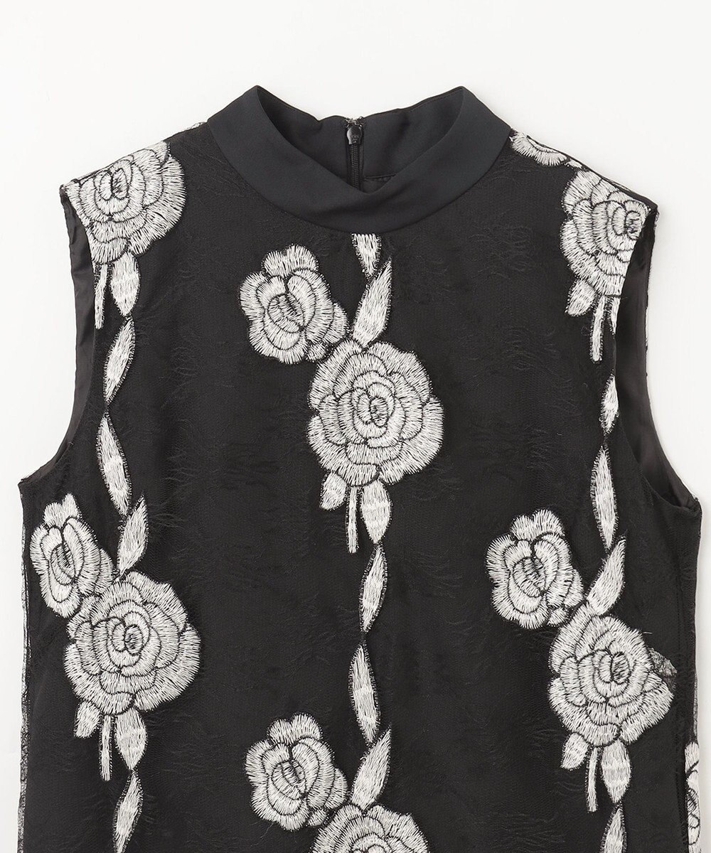 GRACE CONTINENTAL ハイネック刺繍ワンピース 