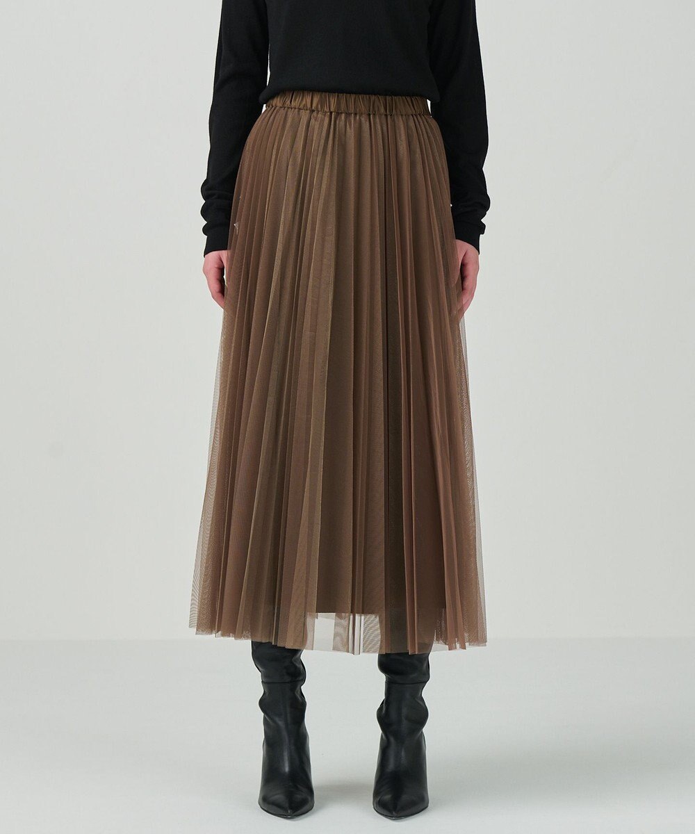 GRACE CONTINENTAL ラメプリーツスカート 