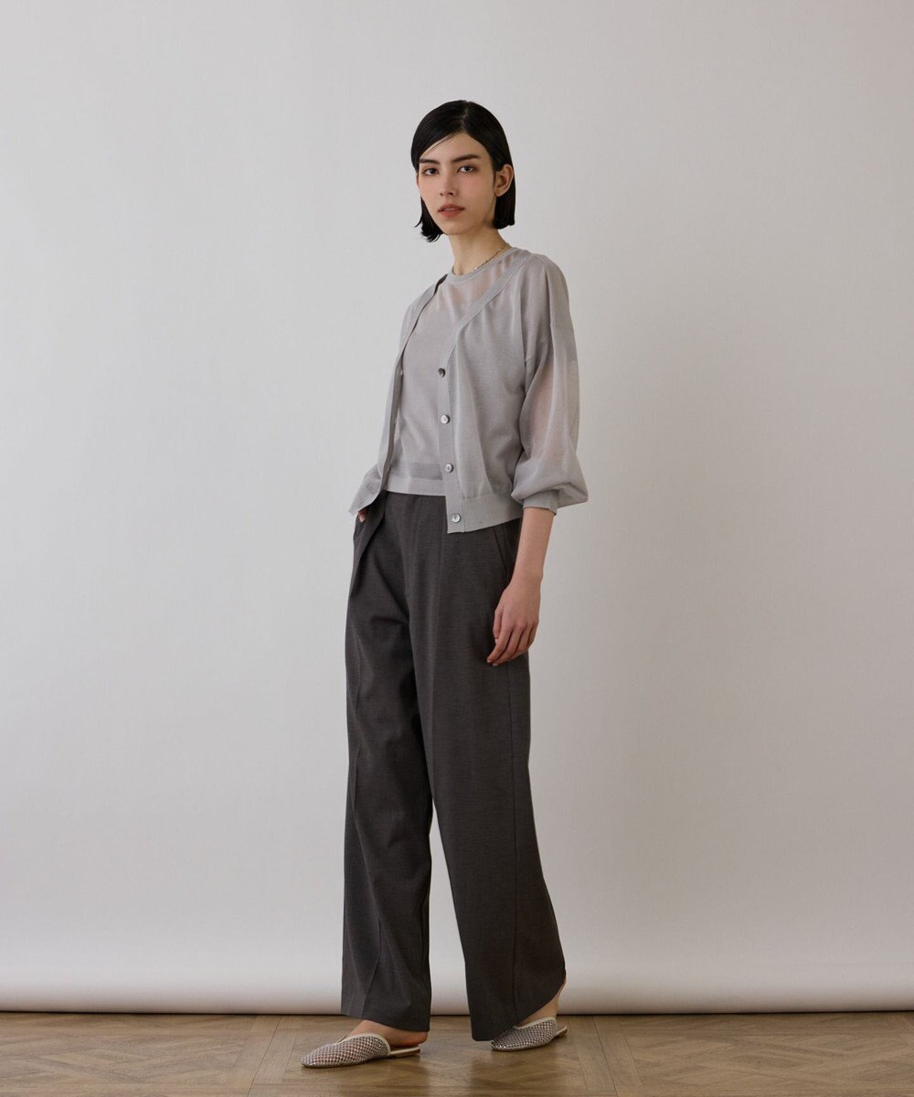 GRACE CONTINENTAL ブライトシアーニットカーディガン 