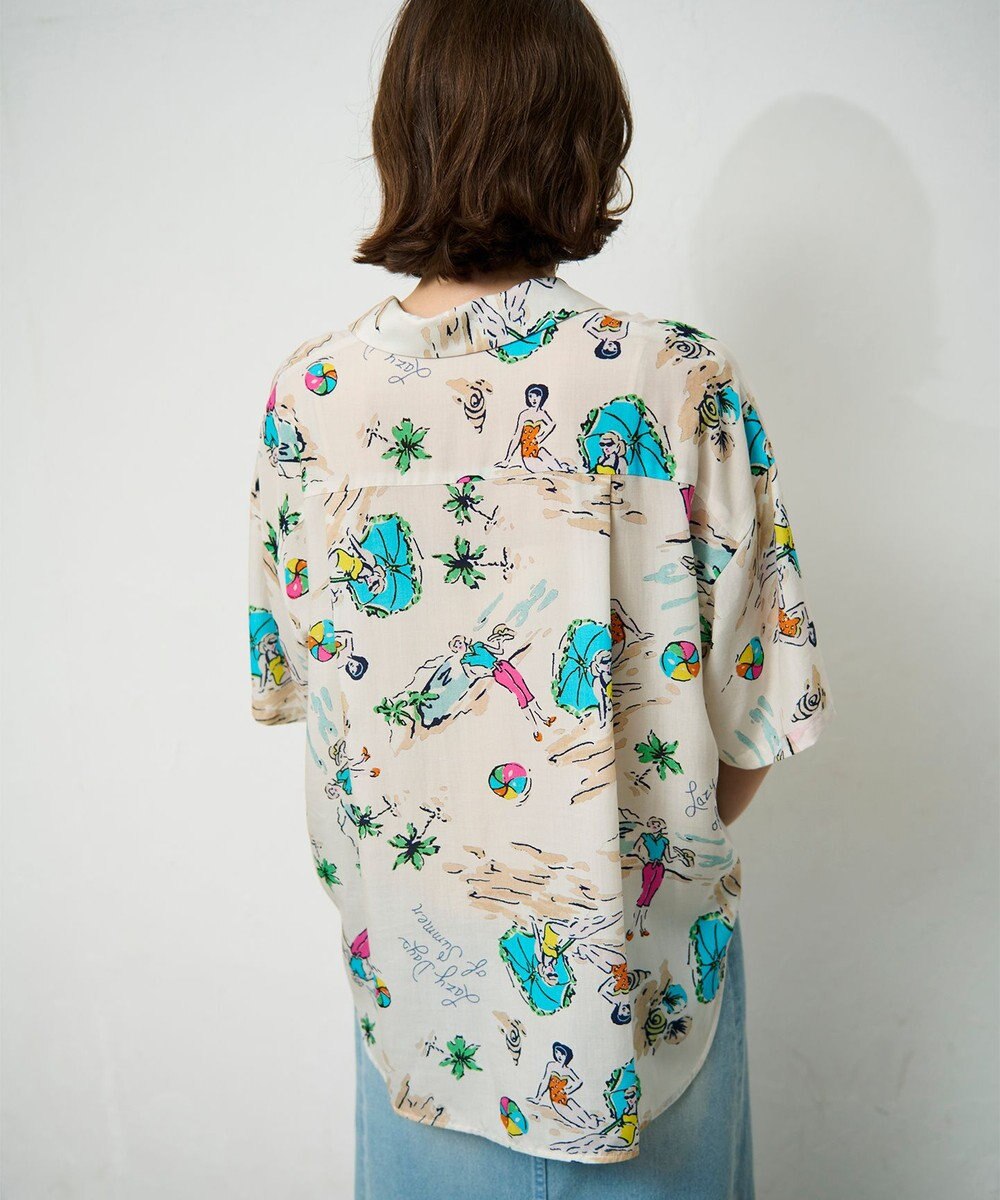 GRACE CONTINENTAL リゾートプリントシャツ