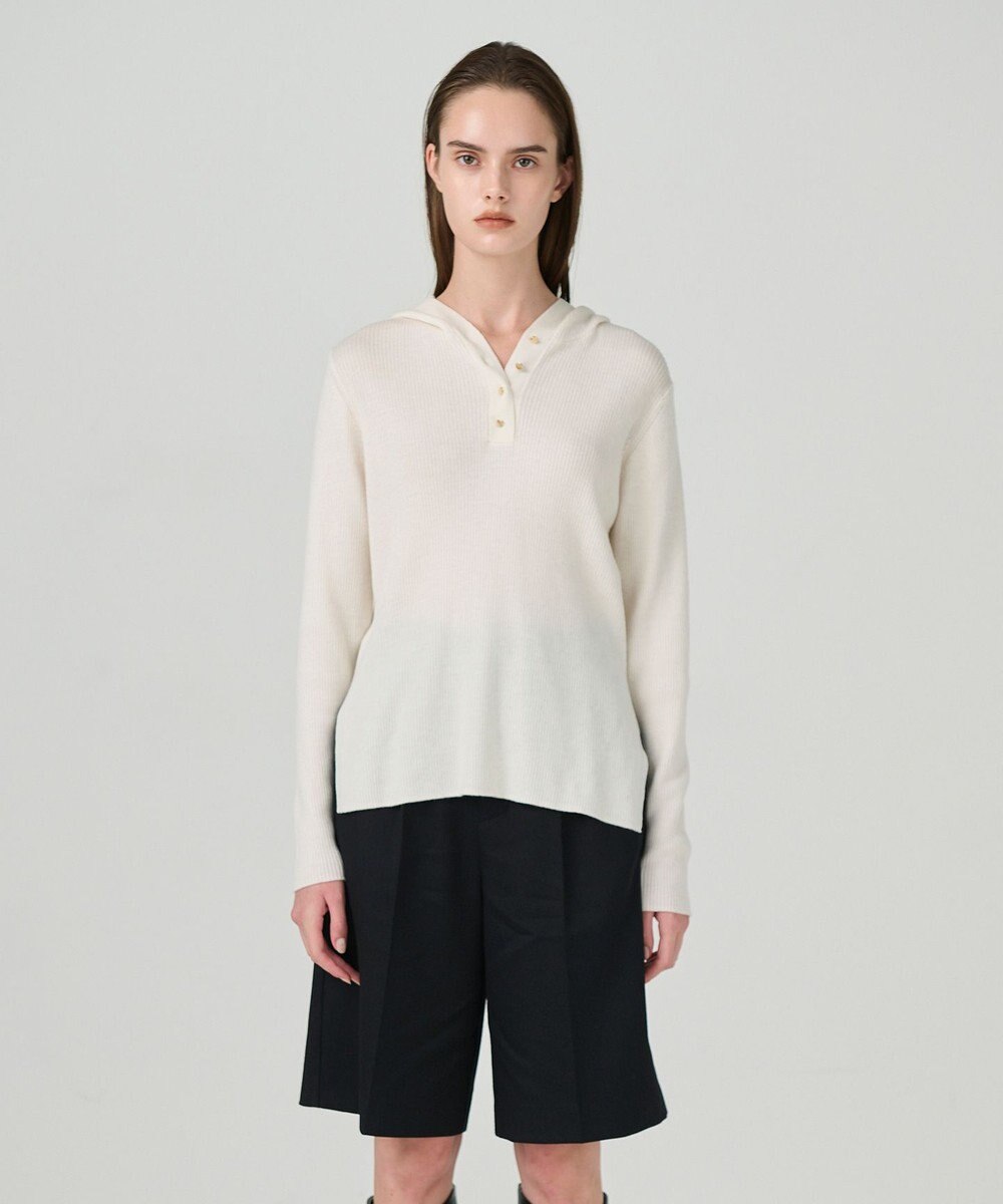 GRACE CONTINENTAL メリノウールリブフーディー