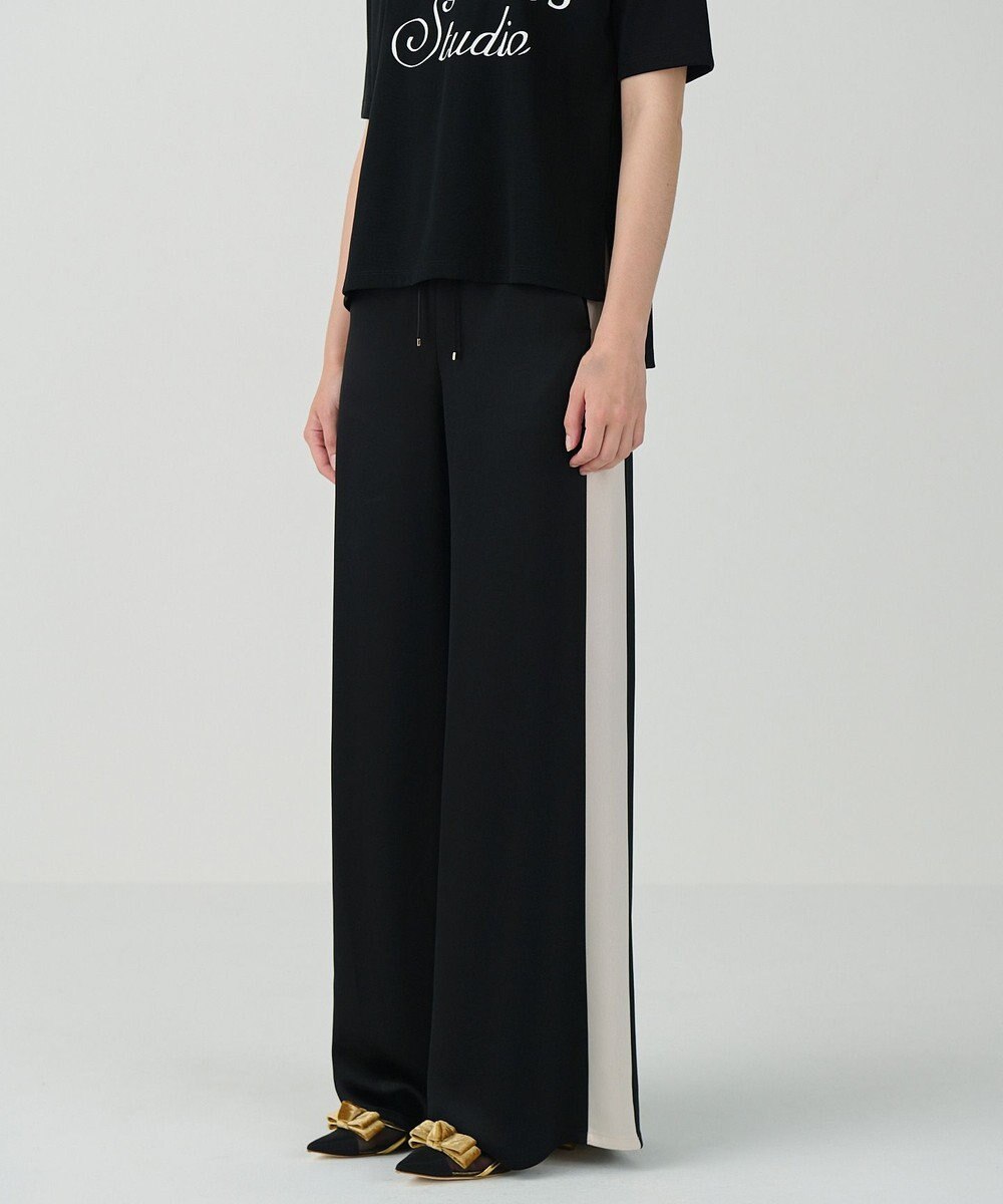 GRACE CONTINENTAL サテンラインイージーパンツ