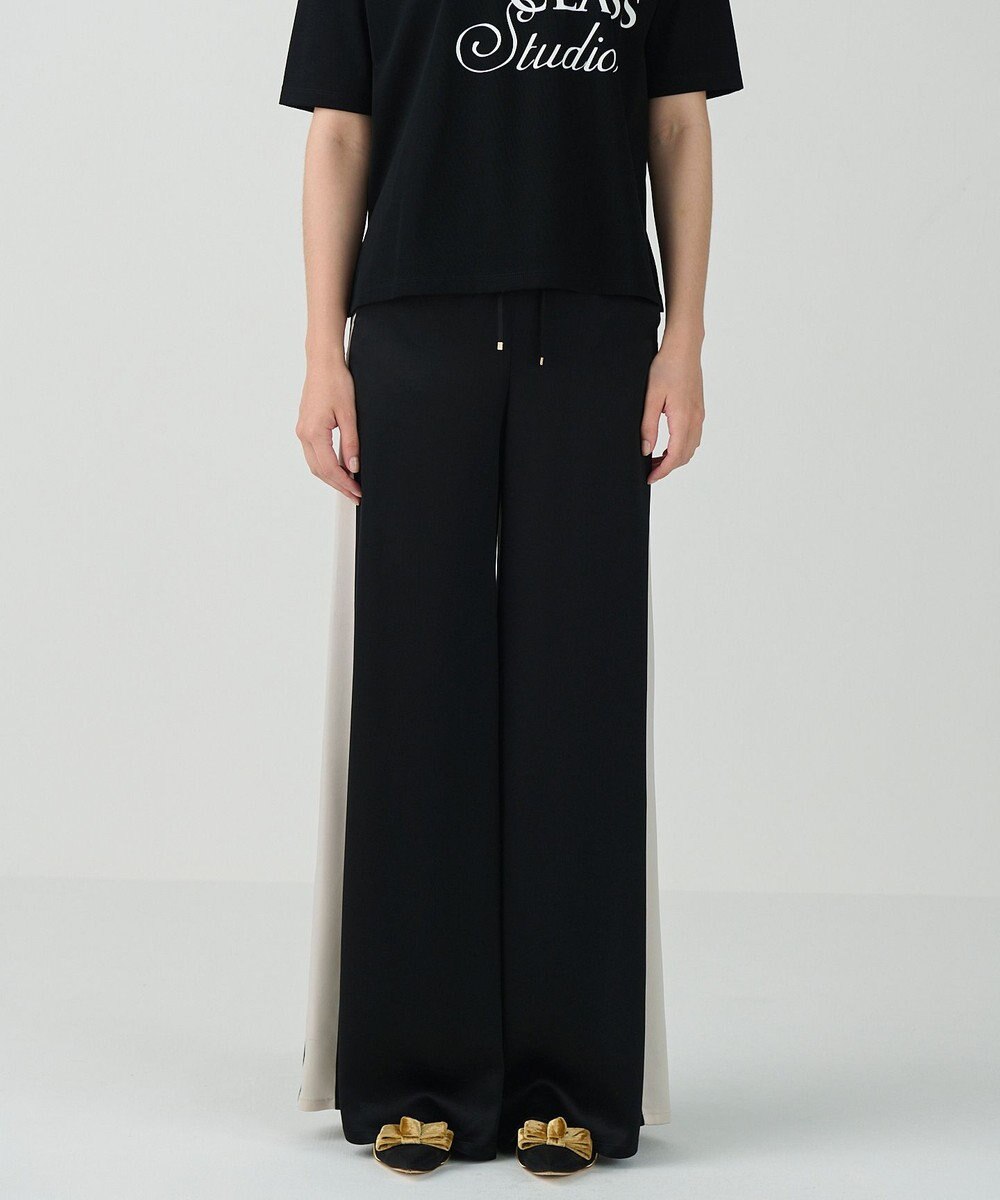 GRACE CONTINENTAL サテンラインイージーパンツ