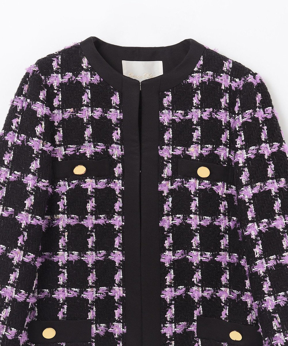 GRACE CONTINENTAL フェザーチェックツイードコート