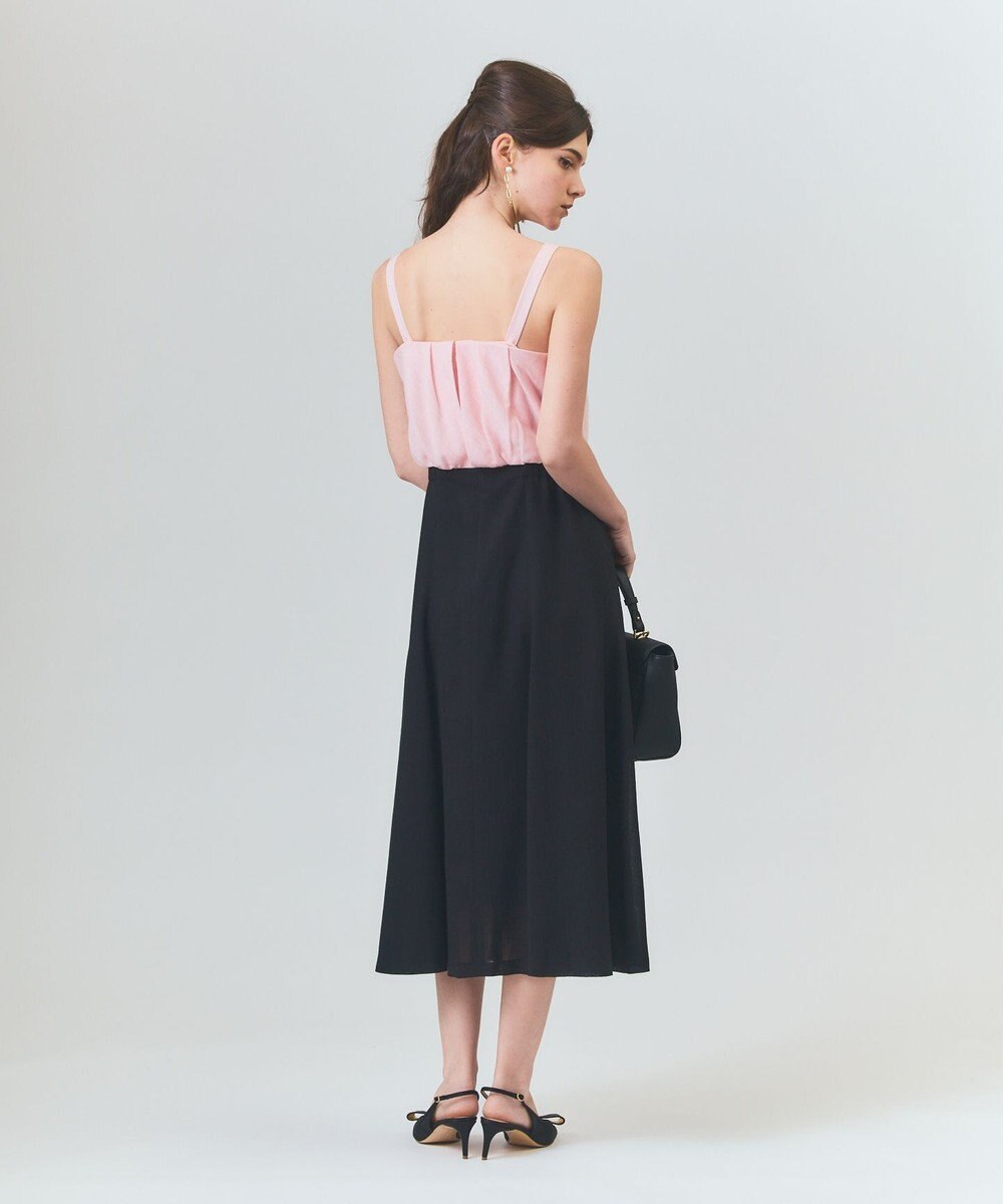 GRACE CONTINENTAL リネンライクバイカラーワンピース