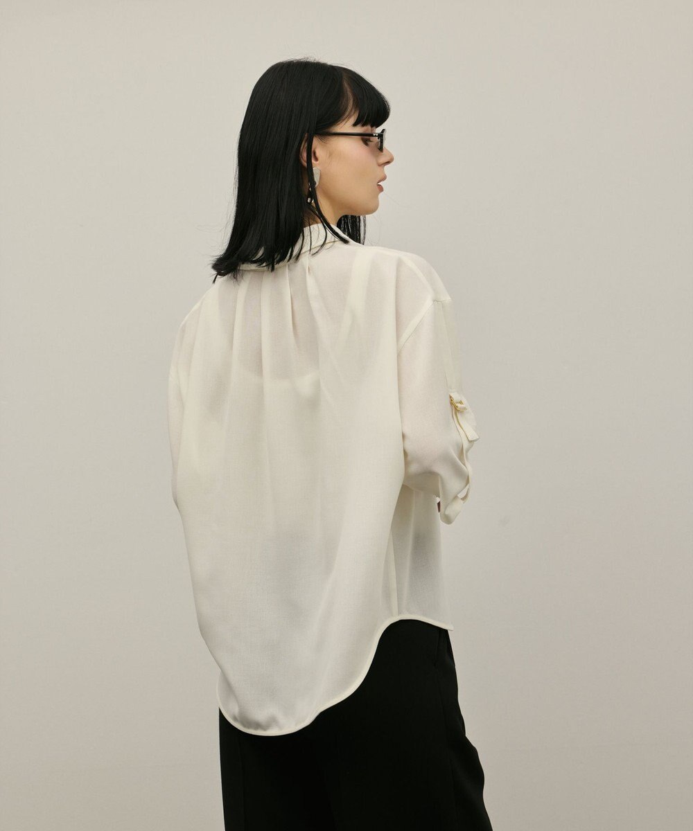 GRACE CONTINENTAL ロールアップスリーブトップス 