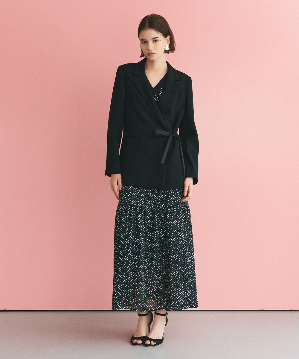 GRACE CONTINENTAL ドットフレアスリーブマキシ 