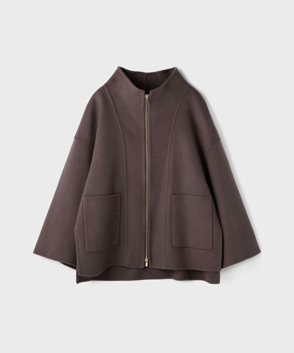 GRACE CONTINENTAL ストール付リバージップブルゾン 