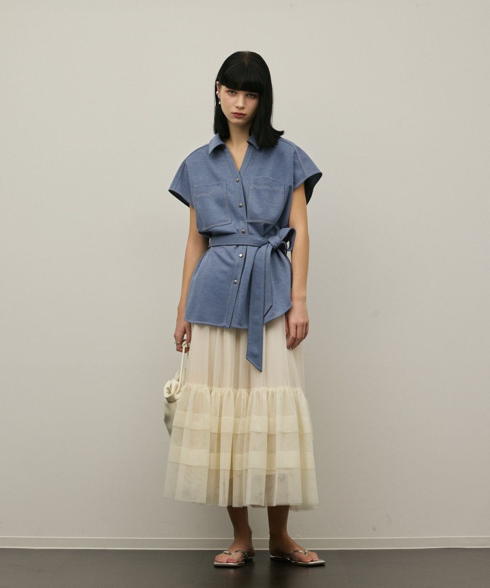 GRACE CONTINENTAL チュールティアードスカート 