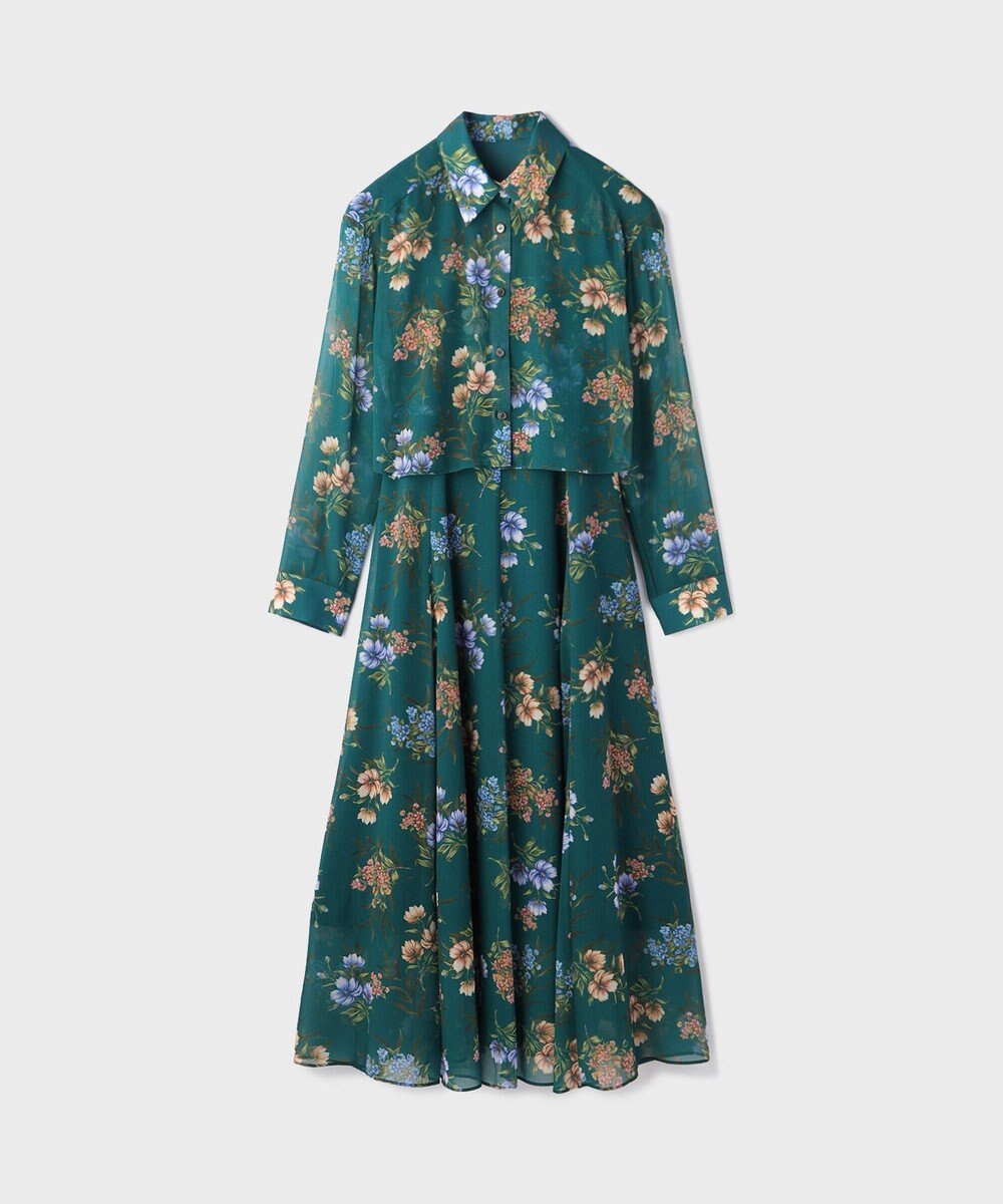 GRACE CONTINENTAL プリントセットアップワンピース 