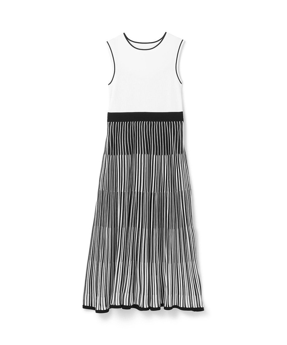 GRACE CONTINENTAL バイカラーシアーニットワンピース 