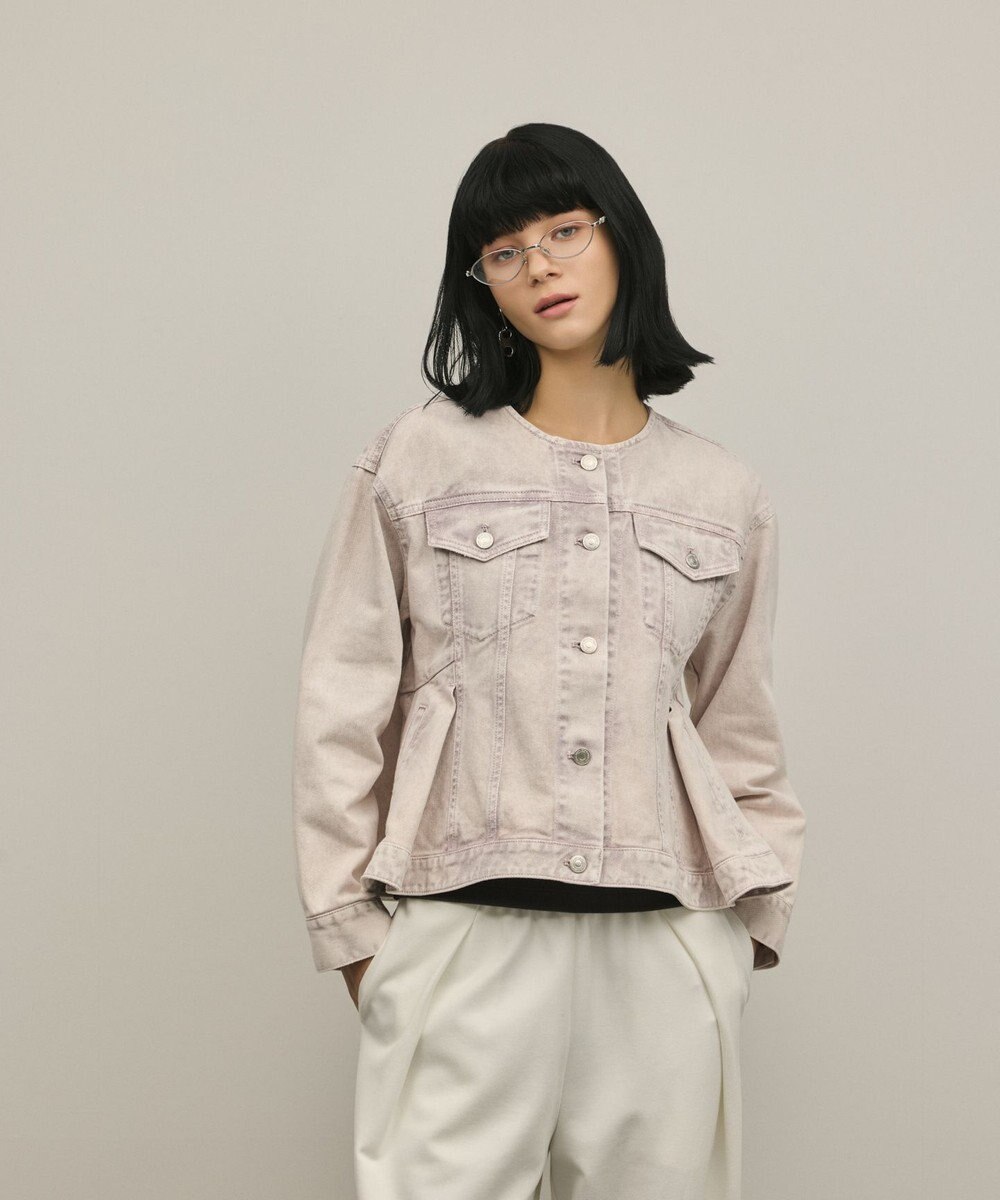 GRACE CONTINENTAL ペプラムデニムジャケット 