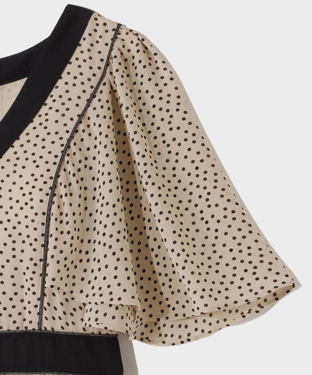 GRACE CONTINENTAL ドットフレアスリーブマキシ 