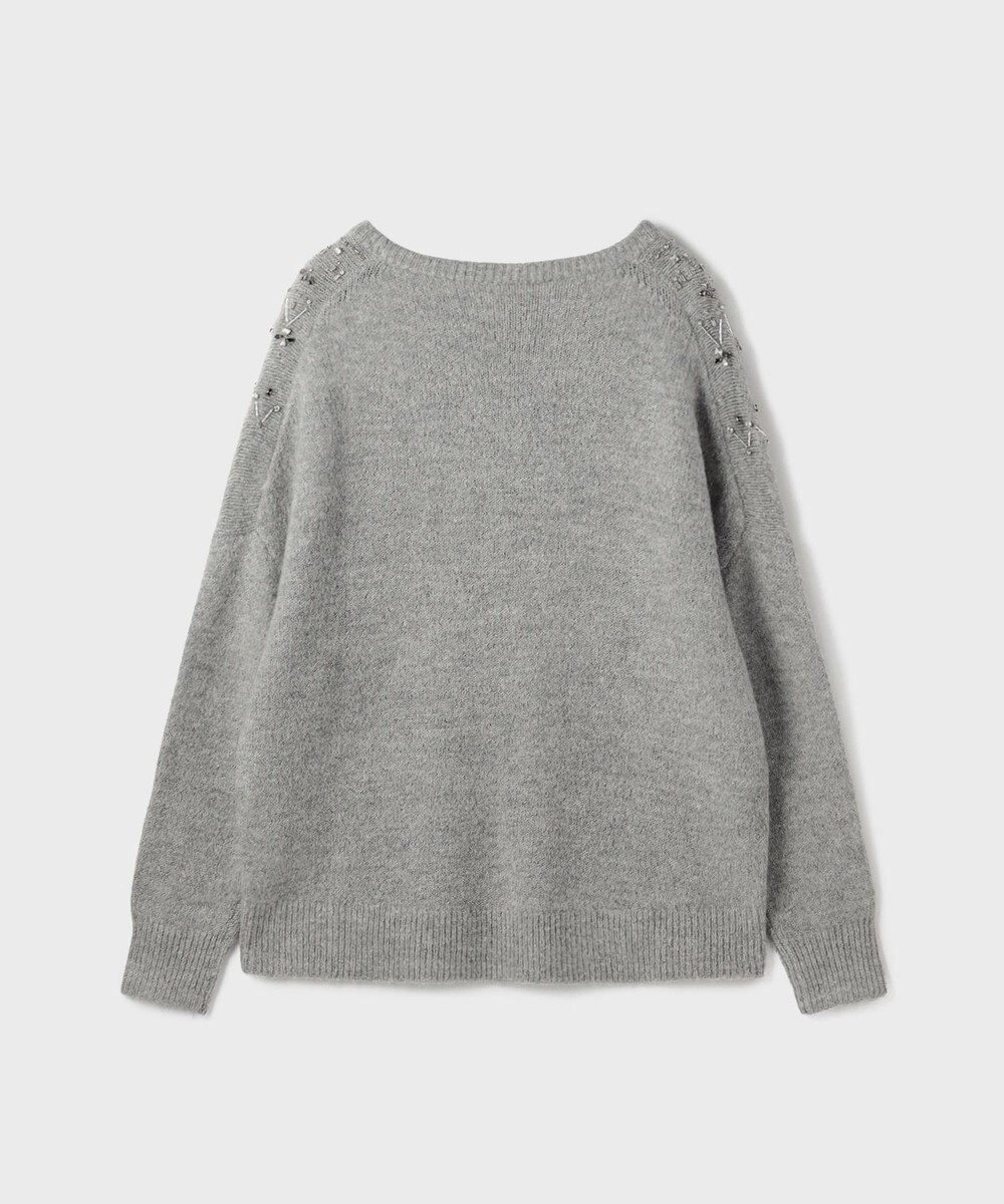 GRACE CONTINENTAL フェアアイル刺繍ニットトップ 