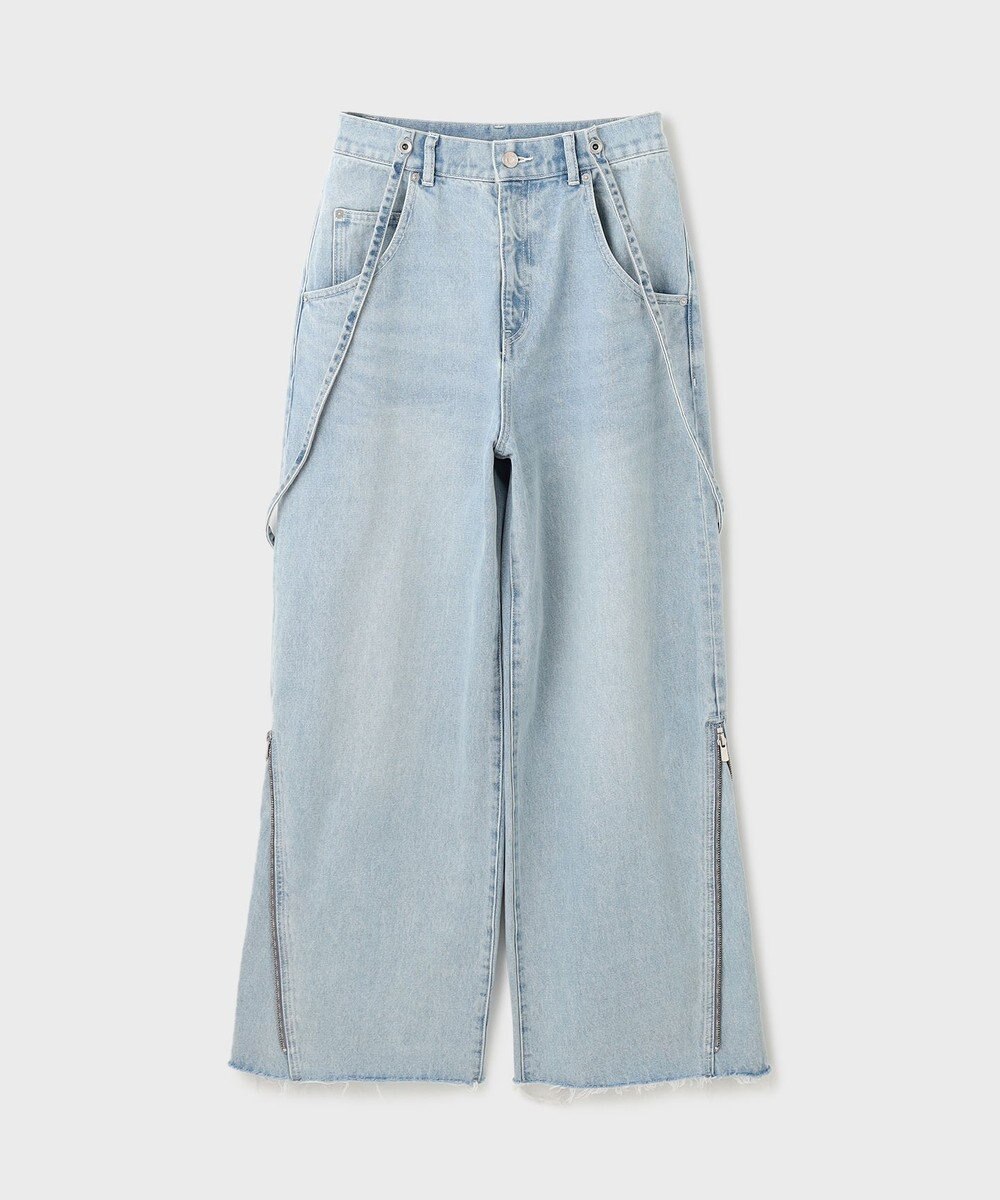 GRACE CONTINENTAL サス付zipデニムパンツ