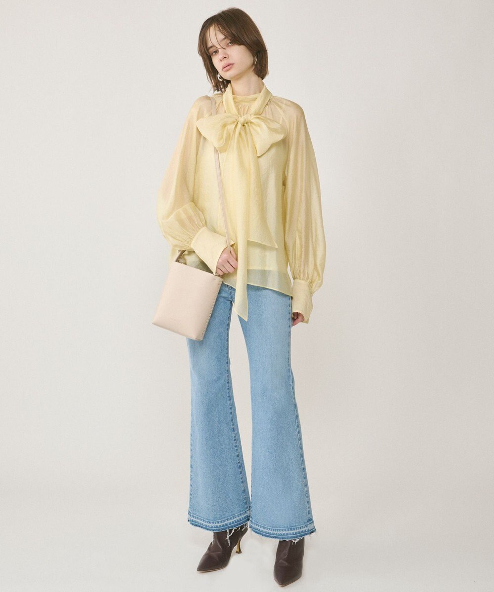 GRACE CONTINENTAL シアーボウタイブラウス 