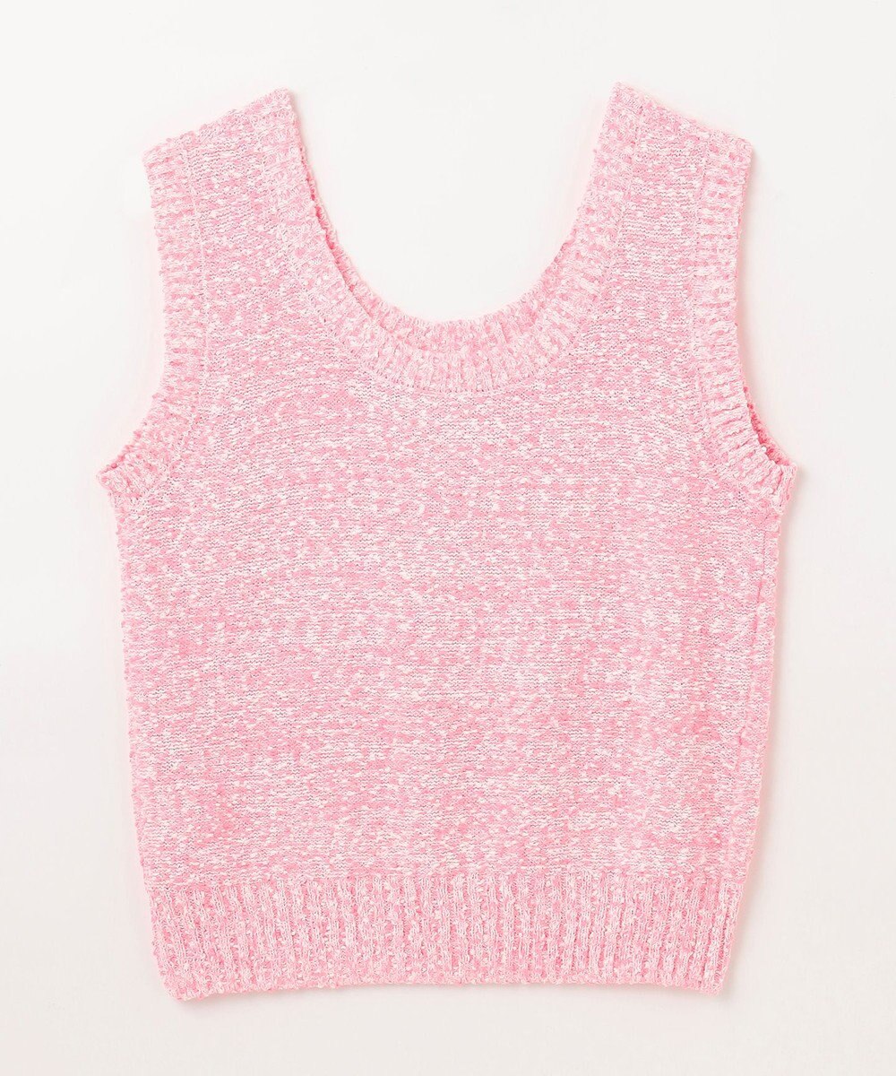 GRACE CONTINENTAL ネップツイードニットノースリーブ 