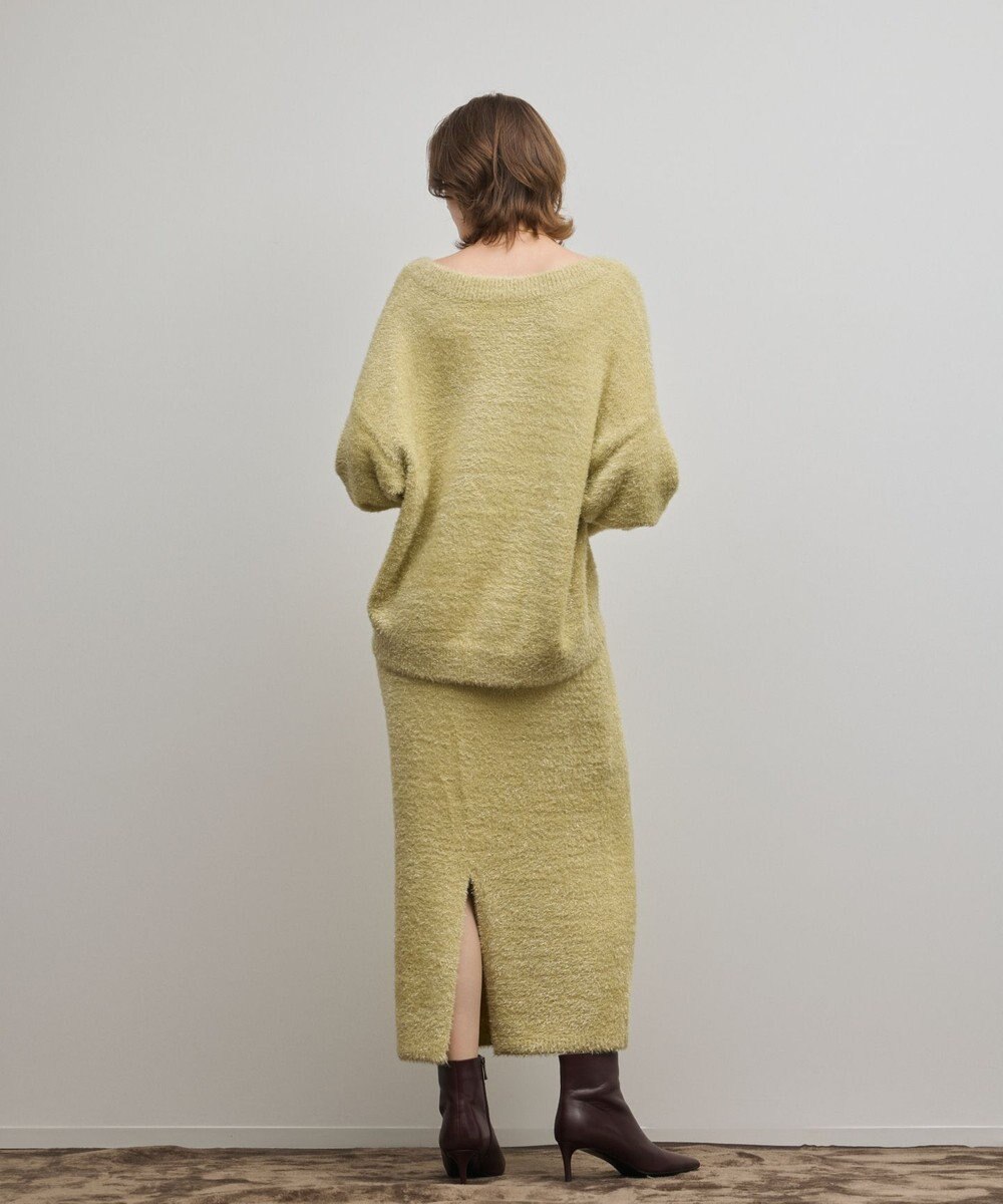 GRACE CONTINENTAL ラメフェザーニットトップ 