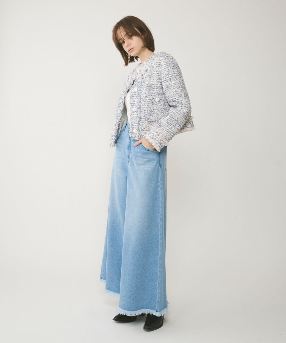 GRACE CONTINENTAL フリンジツイードジャケット 