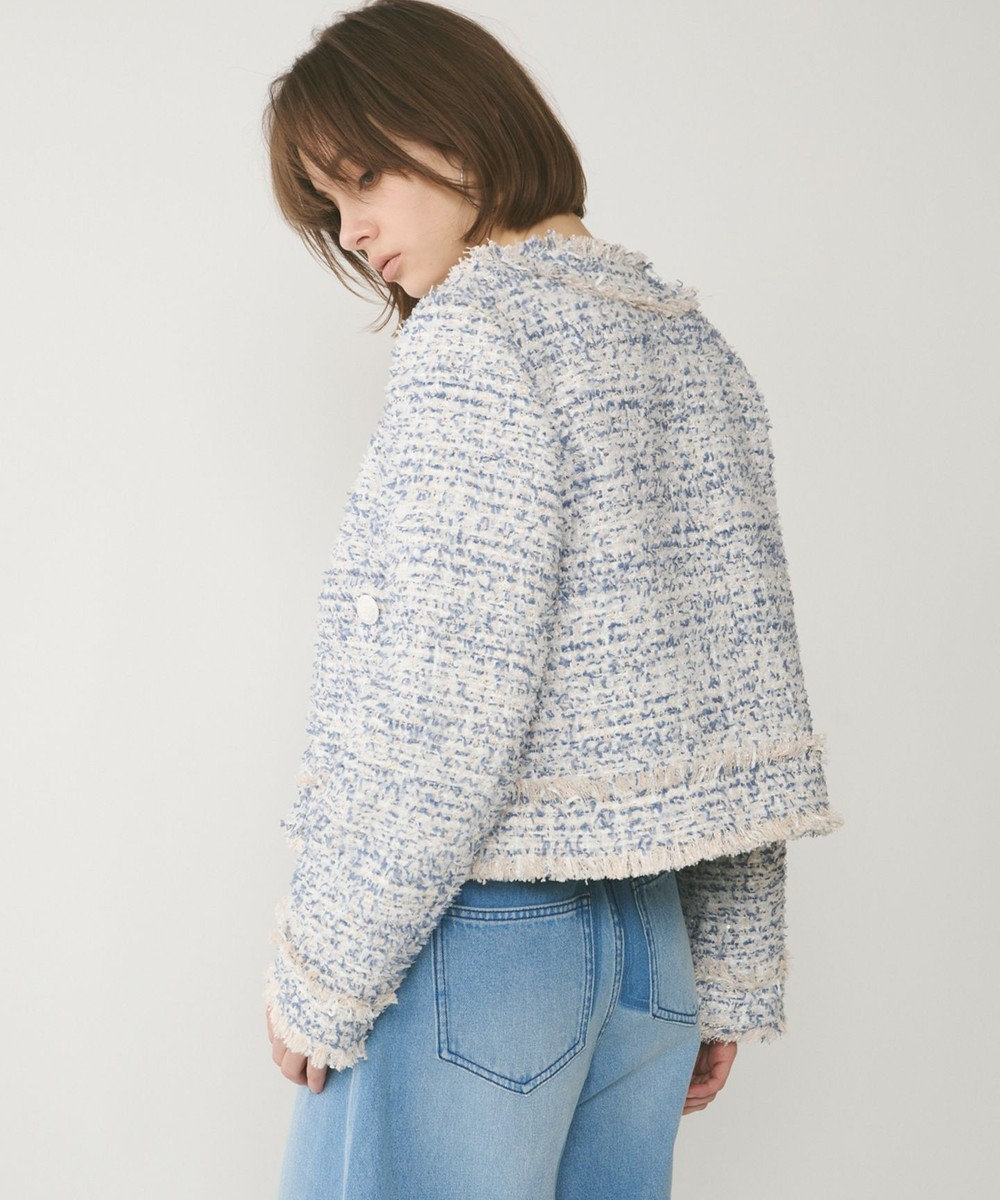 GRACE CONTINENTAL フリンジツイードジャケット