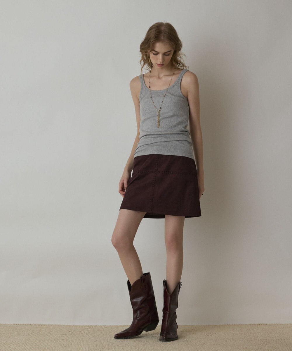 GRACE CONTINENTAL パッチワークミニスカート 