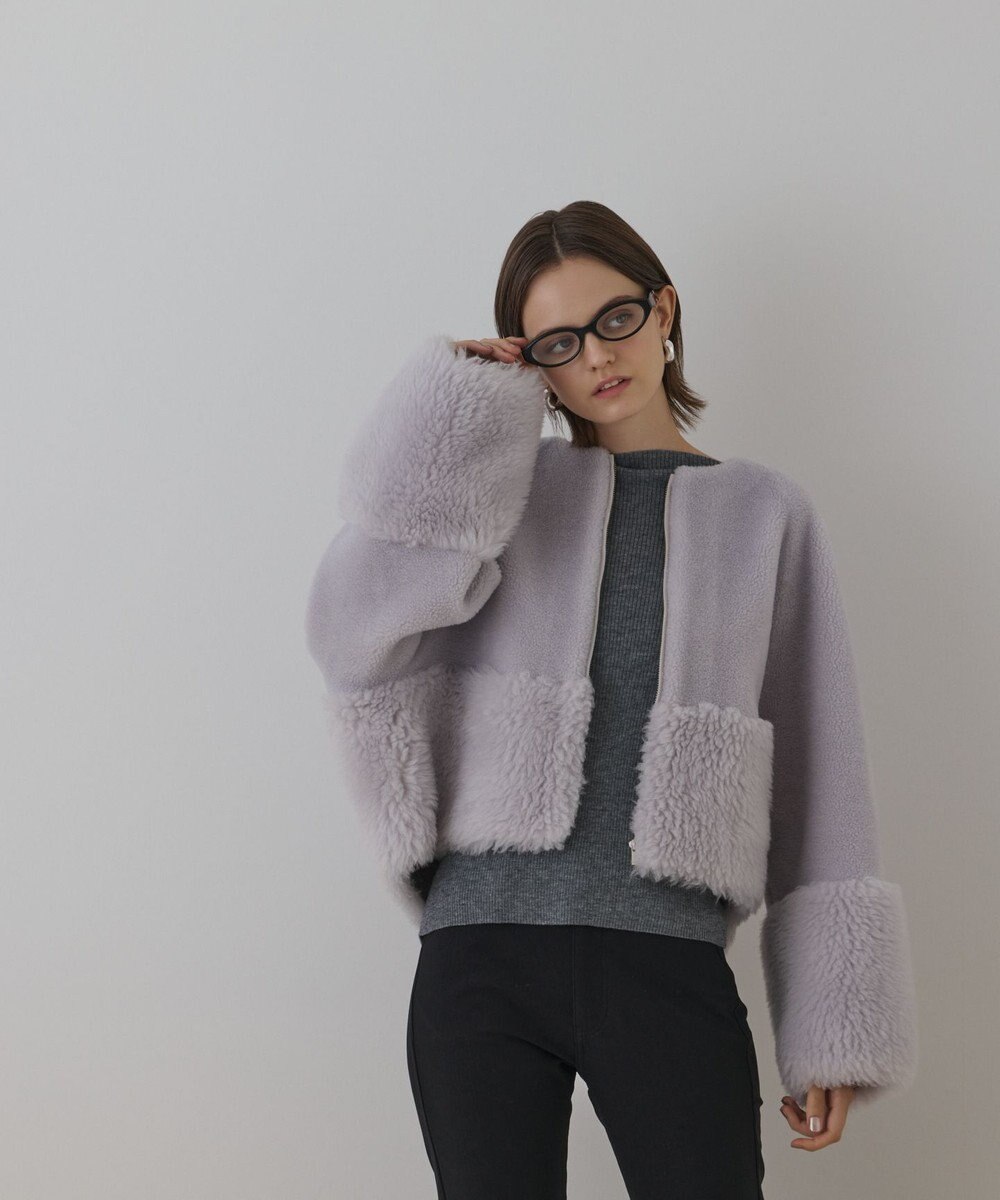 GRACE CONTINENTAL ウールボアジャケット 