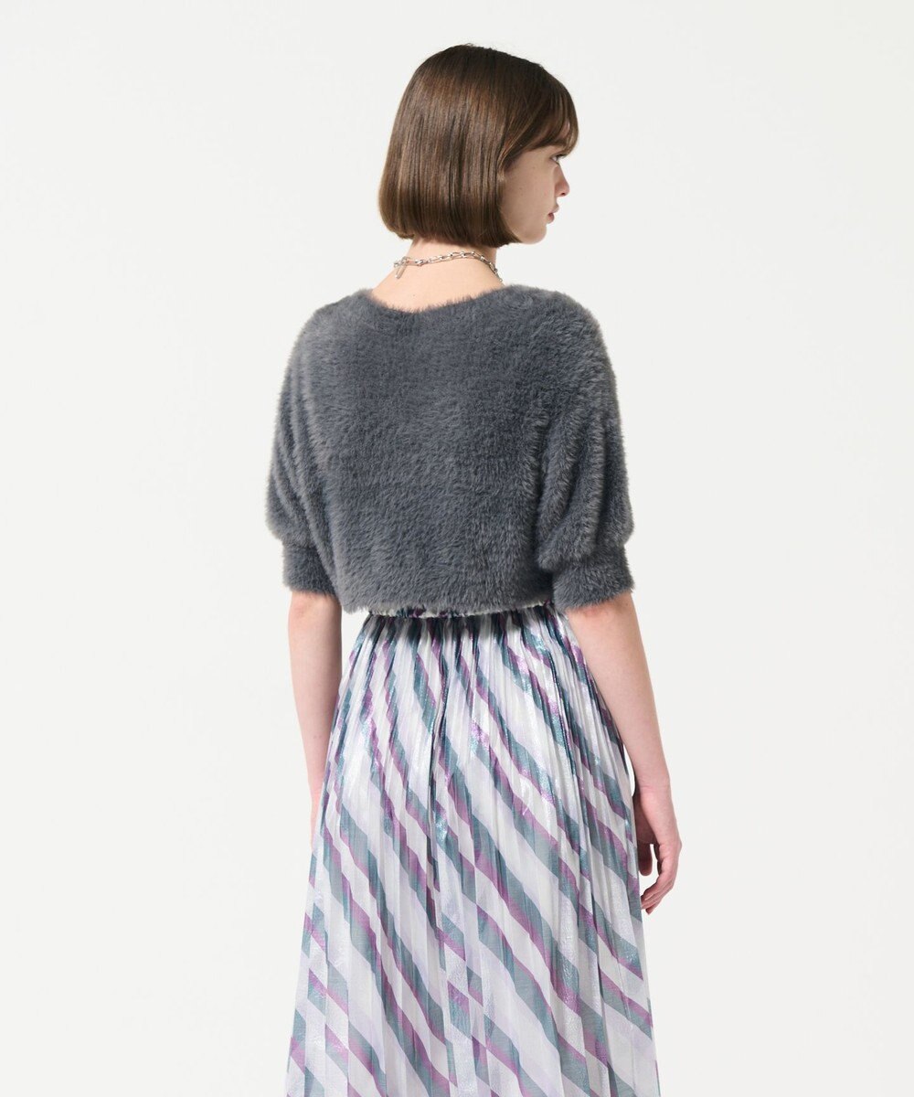 GRACE CONTINENTAL フェザースリーブニットカーディガン 