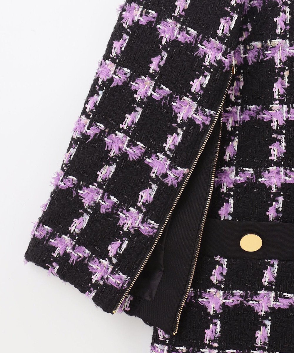 GRACE CONTINENTAL フェザーチェックツイードコート 